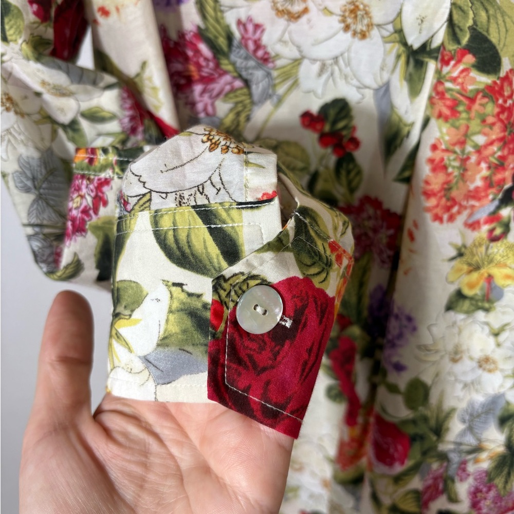 Soft Surroundings Floral Silk Blend Blouse - Women’s Size Large - Picture 4 of 10
